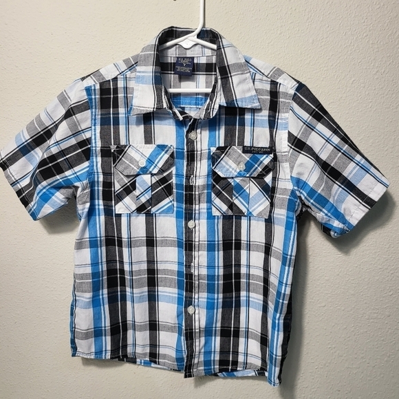 U.S. Polo Assn. Other - US Polo Boys Blue and Black Plaid Shirt